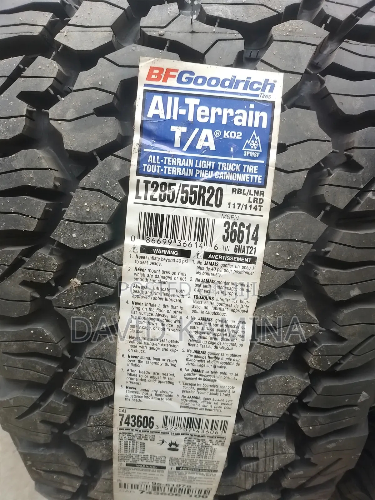 285/55 R 20 Bfgoodrich