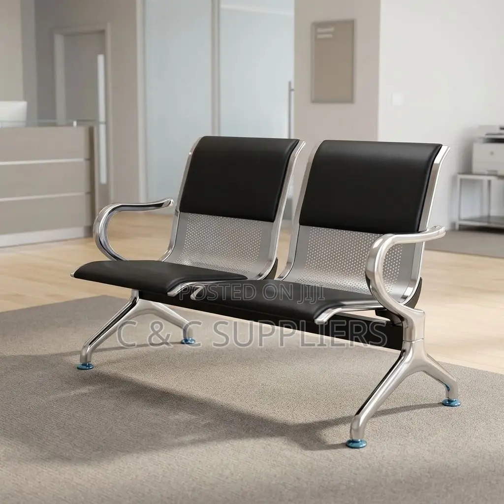 2-Link Padded Waiting Bench With Armrest