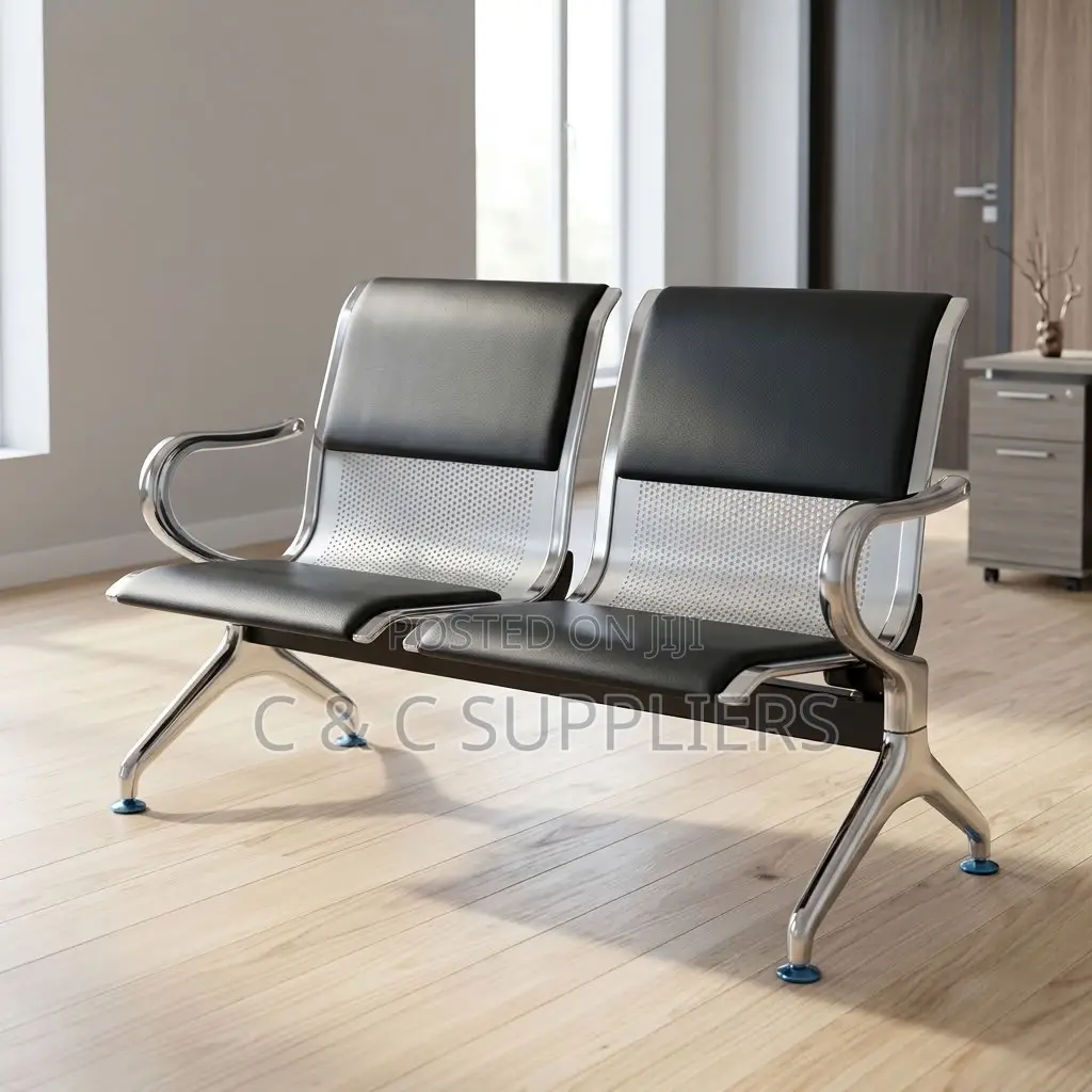 2-Link Padded Waiting Bench With Armrest