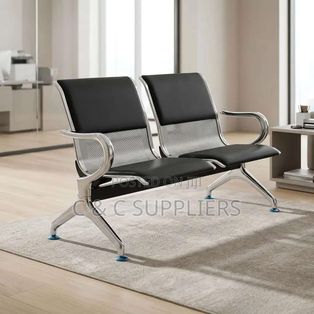 2-Link Padded Waiting Bench With Armrest