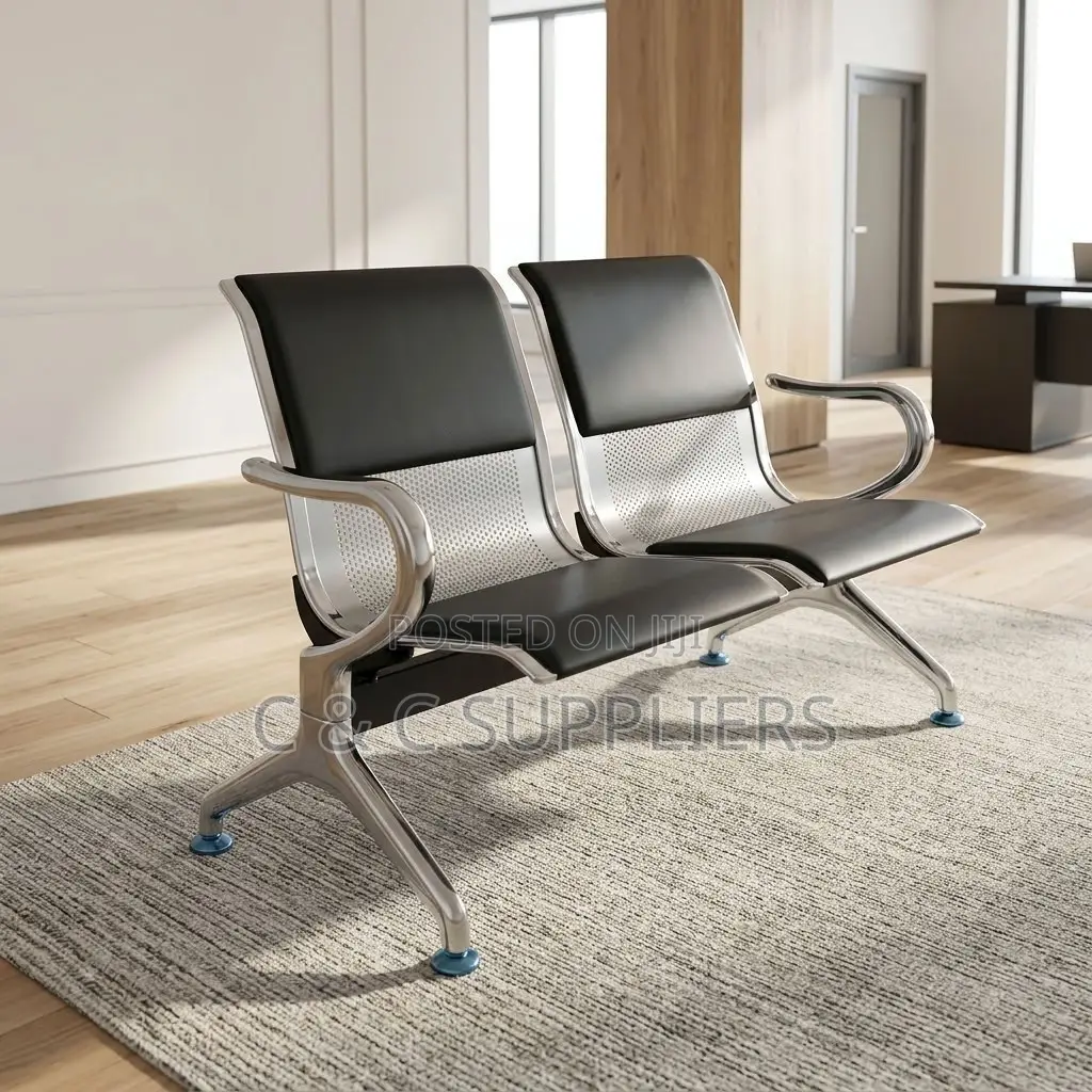 2-Link Padded Waiting Bench With Armrest