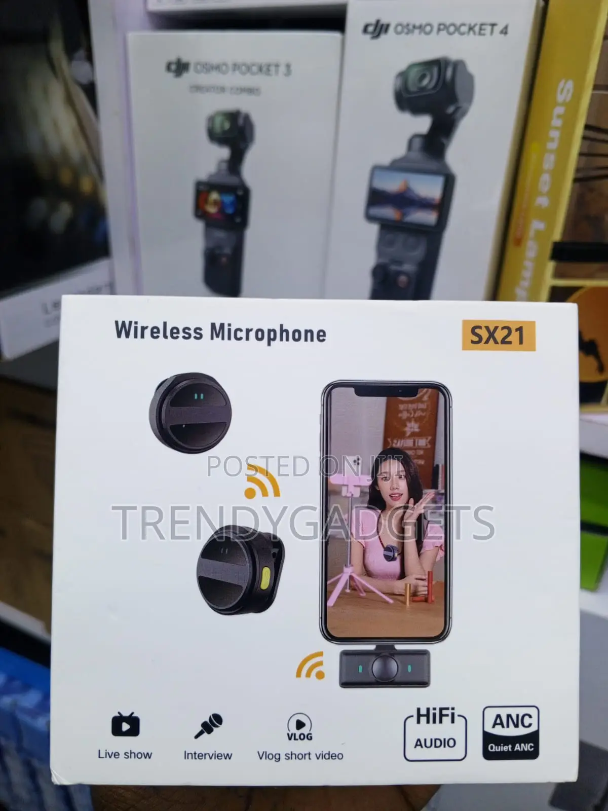 SX21 Mini Wireless Lavalier Mic for Android and iPhone