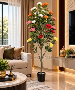 Artificial Flowering Plant Tree 1.5M Tall Flower Pot
