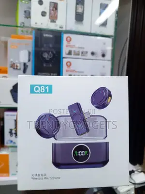 Q81 Wireless Lapel Mic Set With Digital Display Charging Case