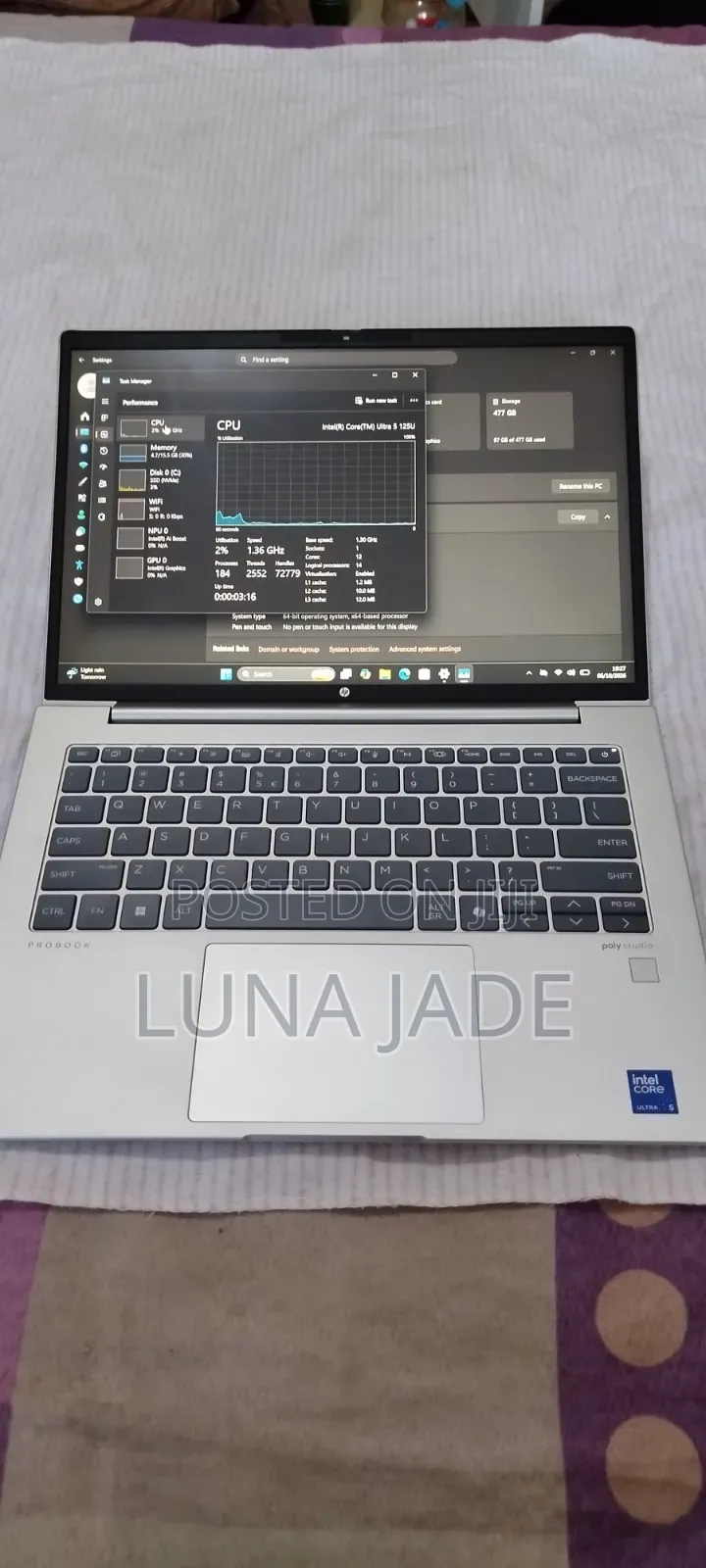 Laptop HP ProBook 440 16GB Intel Core Ultra 5 SSD 512GB