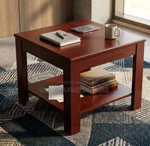 Square Executive Coffee Stool With Mahogany Coffee Stool