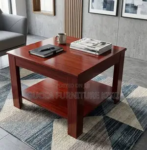 Square Executive Coffee Stool With Mahogany Coffee Stool