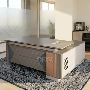 Office Desk; Modern L-Shaped Manager's Office Table