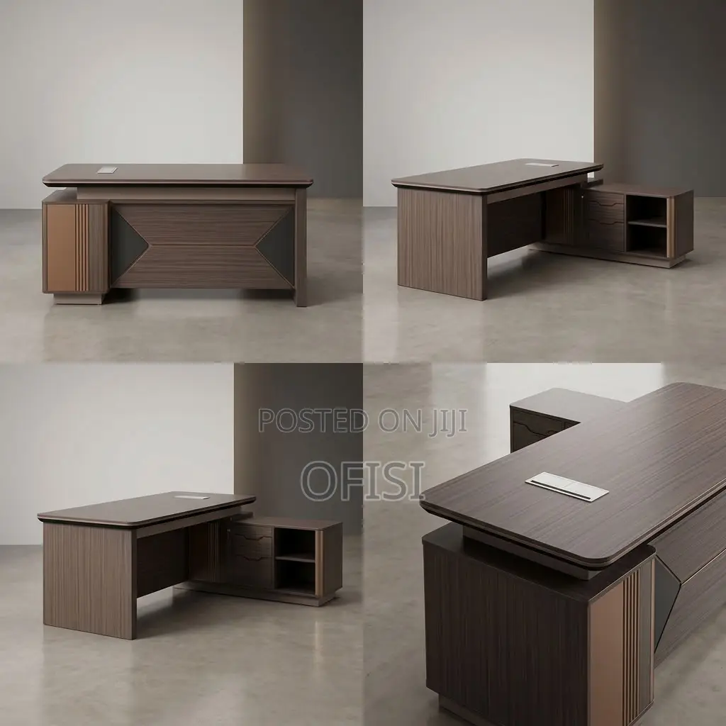 Office Desk; Modern L-Shaped Manager's Office Table