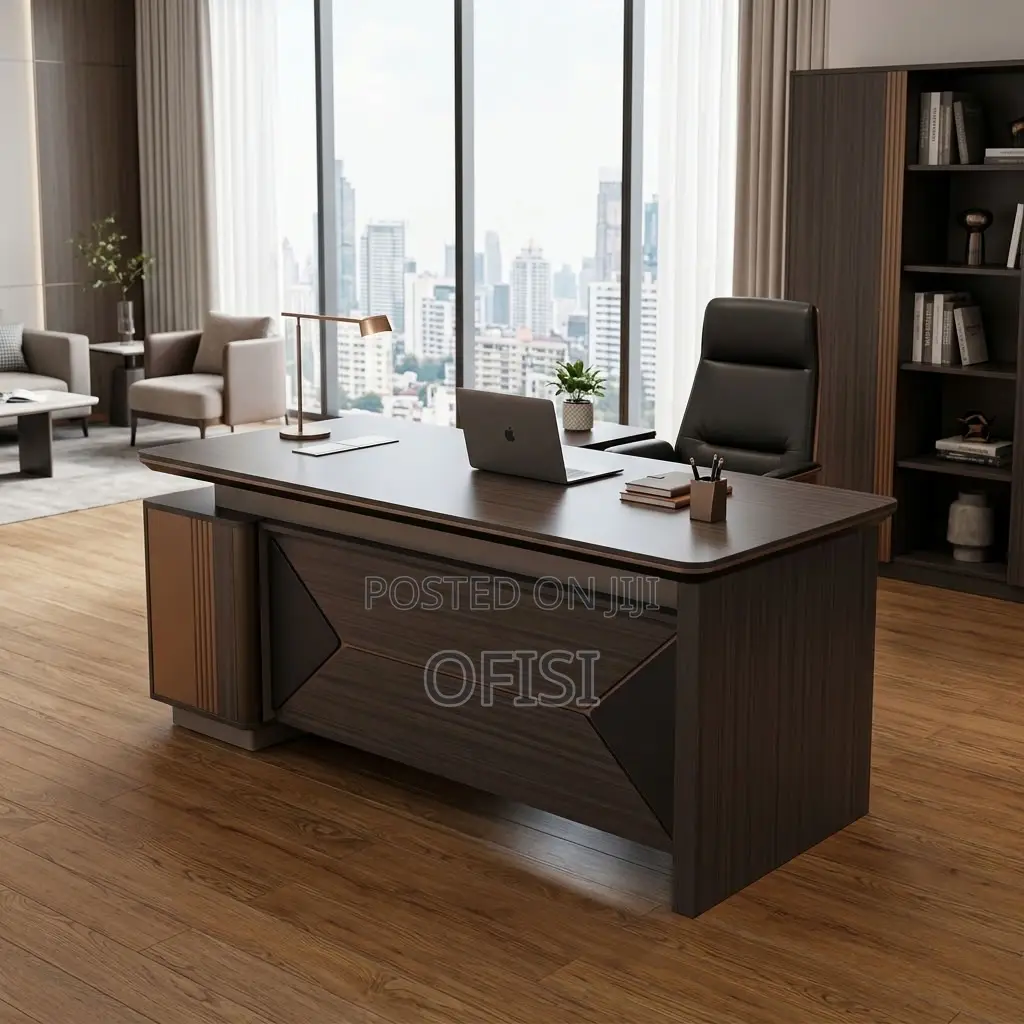 Office Desk; Modern L-Shaped Manager's Office Table