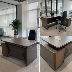 Office Desk; Modern L-Shaped Manager's Office Table