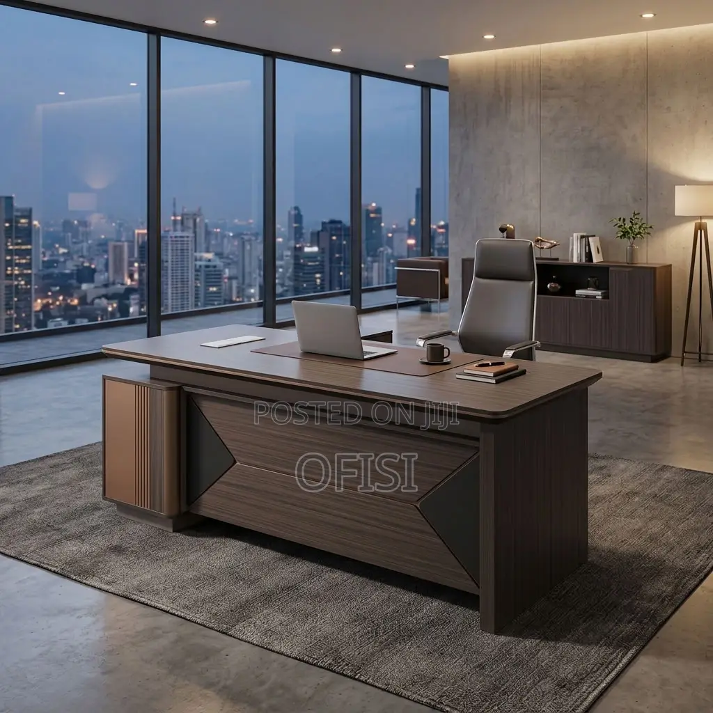 Office Desk; Modern L-Shaped Manager's Office Table