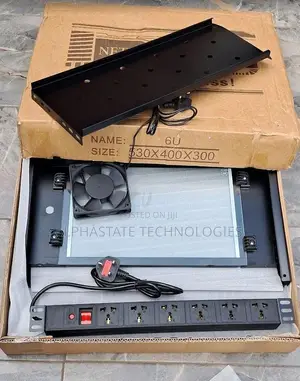 6U Wall Mount Data Cabinet With Cooling Fan and Power Unit