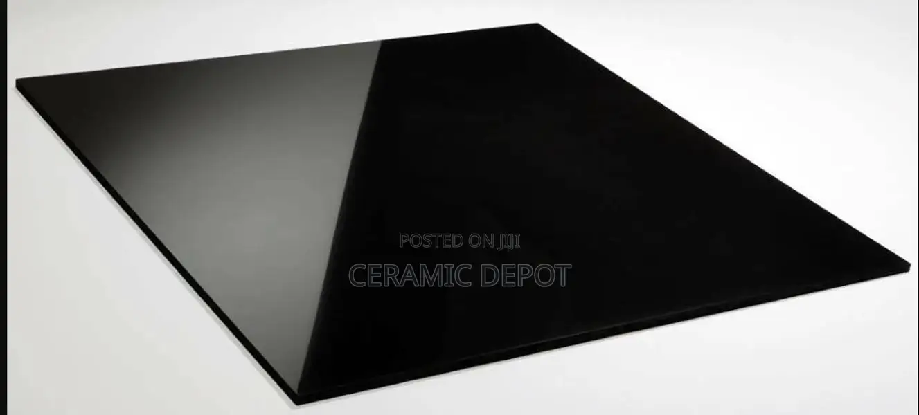 PLAIN BLACK POLISHED TILES 60X60 PLAIN.B
