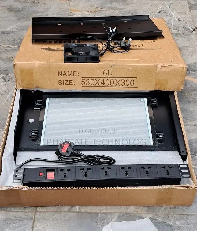 6U CCTV DVR NVR Cabinet 530×400×300mm Wall Mount Rack
