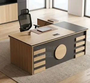 Modern L-Shaped Executive Computer Desk – Spacious Office Workstation