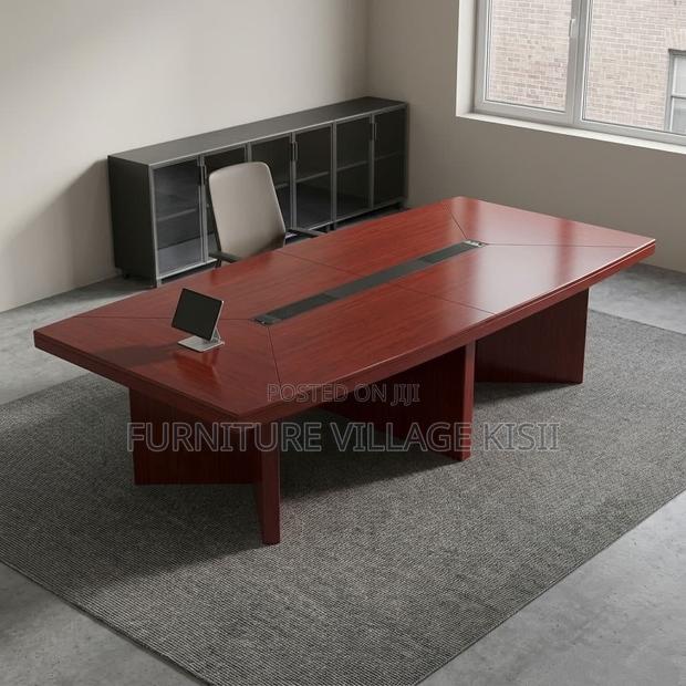 3m Mahogany Boadroom Meeting Table - thumbnail 2