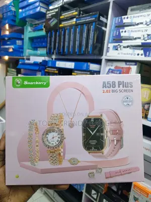 8-in-1 Women's Smartwatch Set With Analog Watch and Jewelry