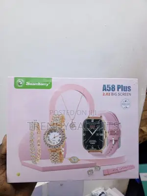 Smartbarry A58 Plus Women's Smartwatch and Jewelry Gift Set