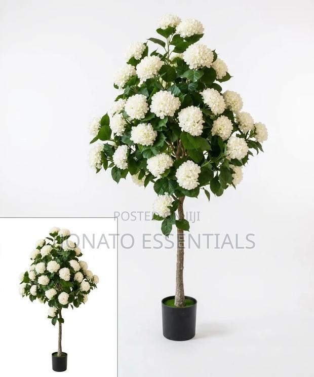 Artificial Hydrangea Flower Tree 2.2m Tall Home Decor Plant - thumbnail 2