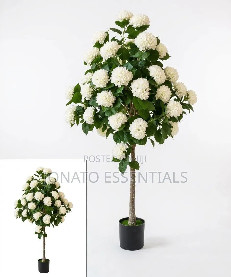 Artificial Hydrangea Flower Tree 2.2m Tall Home Decor Plant