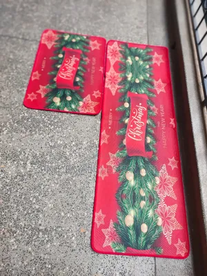 2 PCS Xmass Themed Kitchen Mats