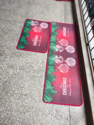2 PCS Xmass Themed Kitchen Mats