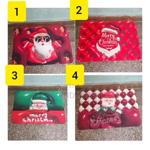 Xmass Themmed Bathroom Mats Rubber Bottom