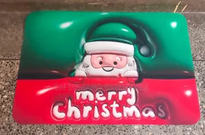 Xmass Themmed Bathroom Mats Rubber Bottom