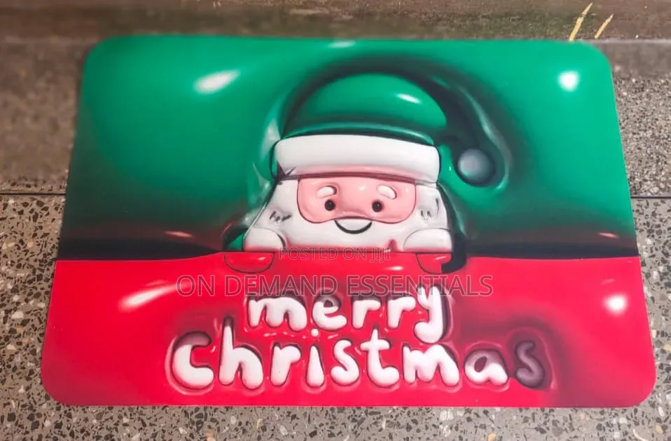Xmass Themmed Bathroom Mats Rubber Bottom