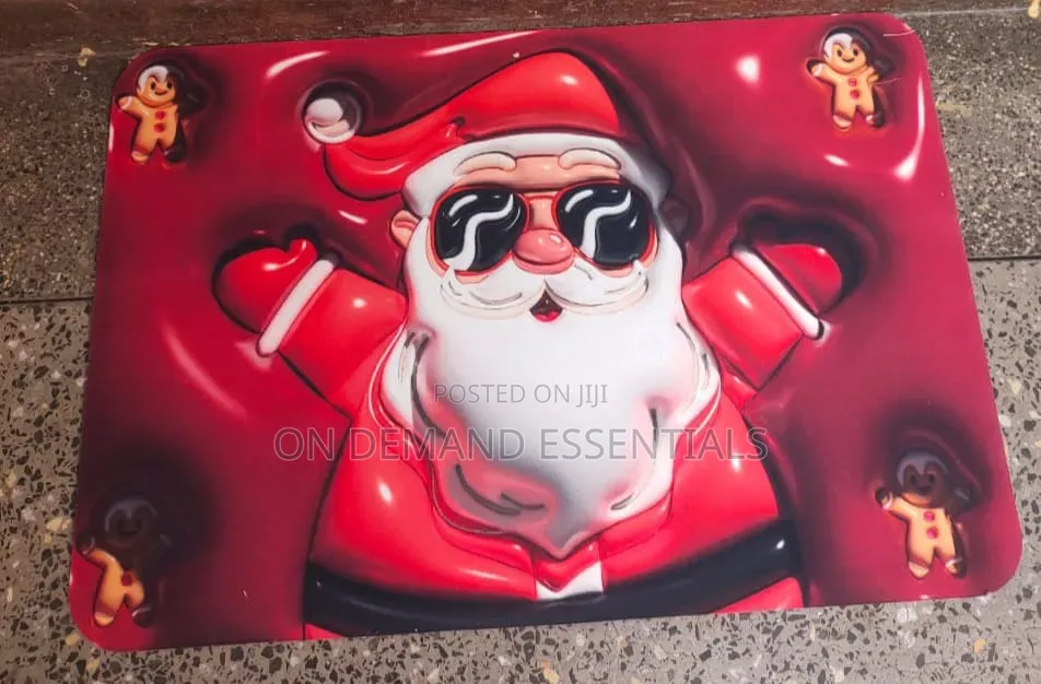 Xmass Themmed Bathroom Mats Rubber Bottom
