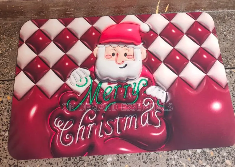 Xmass Themmed Bathroom Mats Rubber Bottom