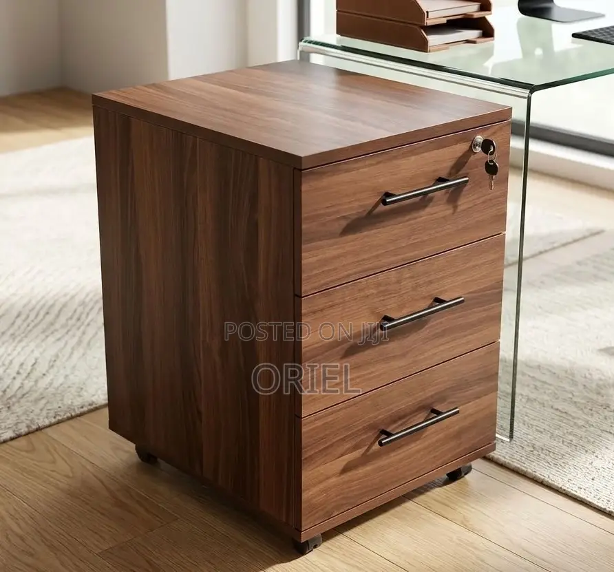 3-Drawer Rolling Office Cabinet – Mobile Filing & Storage Unit
