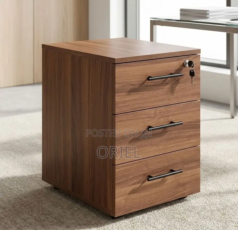 3-Drawer Rolling Office Cabinet – Mobile Filing & Storage Unit