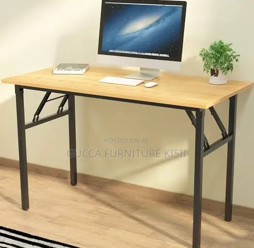 MDF 120CM Computer Table With Foldable Legs.