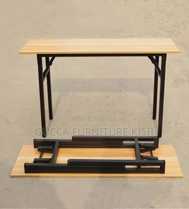 MDF 120CM Computer Table With Foldable Legs. - thumbnail 2