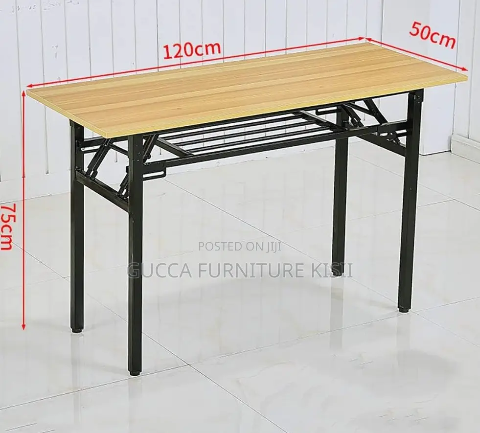 MDF 120CM Computer Table With Foldable Legs.