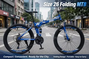 Size 26 Folding Bicycle MTB - Begasso Dual Suspension