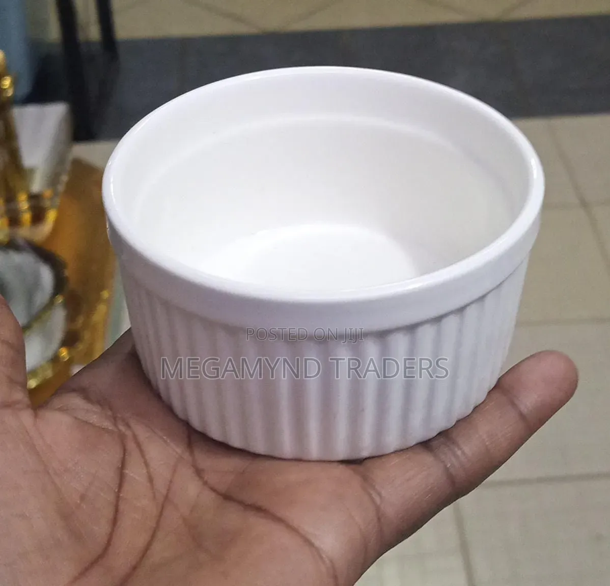 White Ceramic Ramekin Bowl