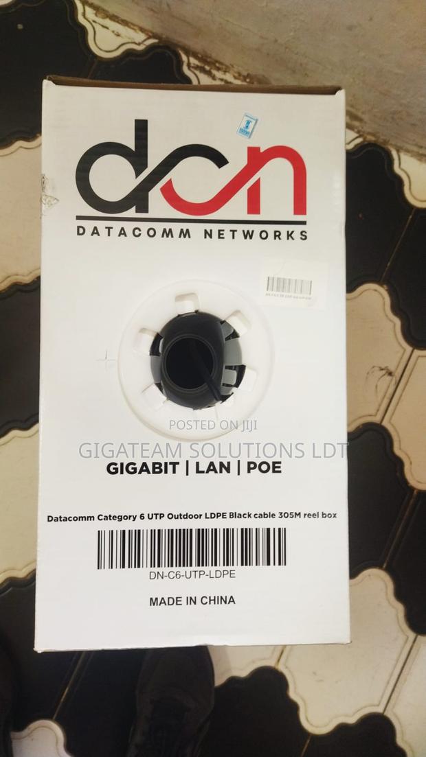 Datacomm 305m Outdoor U/Utp CAT6 Network Cable (Black, PE Sheath)
