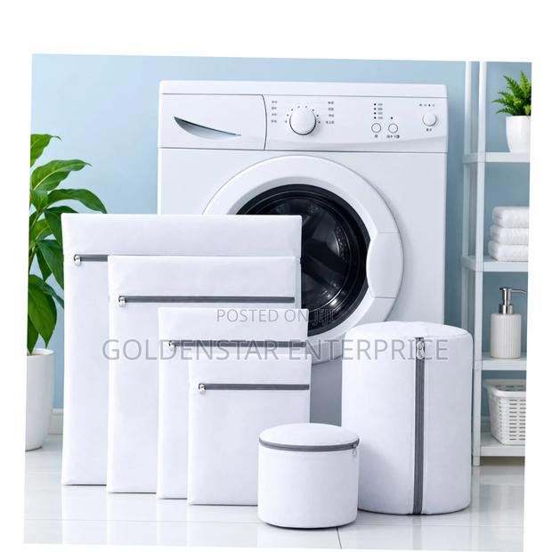 6 Pieces 6in1 Set of White Mesh Bag Laundry Washing Bags