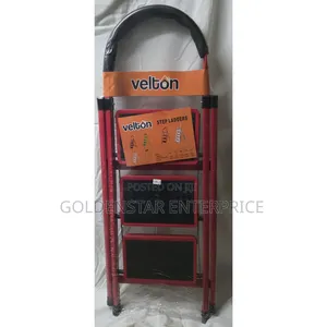 *Velton Red Step Ladders 3-Step Ladder -