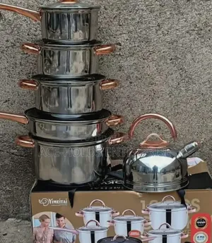 12 Pieces Marwa Yametei Stainless Steel Cookware Set With Kettle