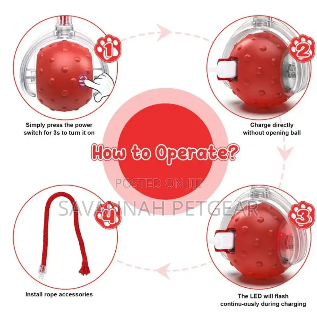 Rechargeable Speedy Tail Dog Cat Toy Interactive Cat Ball Toy