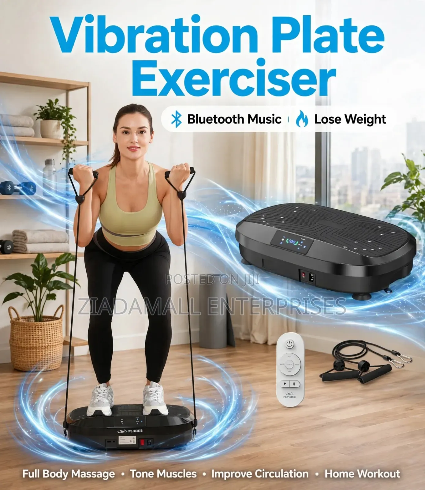 Bluetooth Vibration Plate - Full Body Massage Exerciser