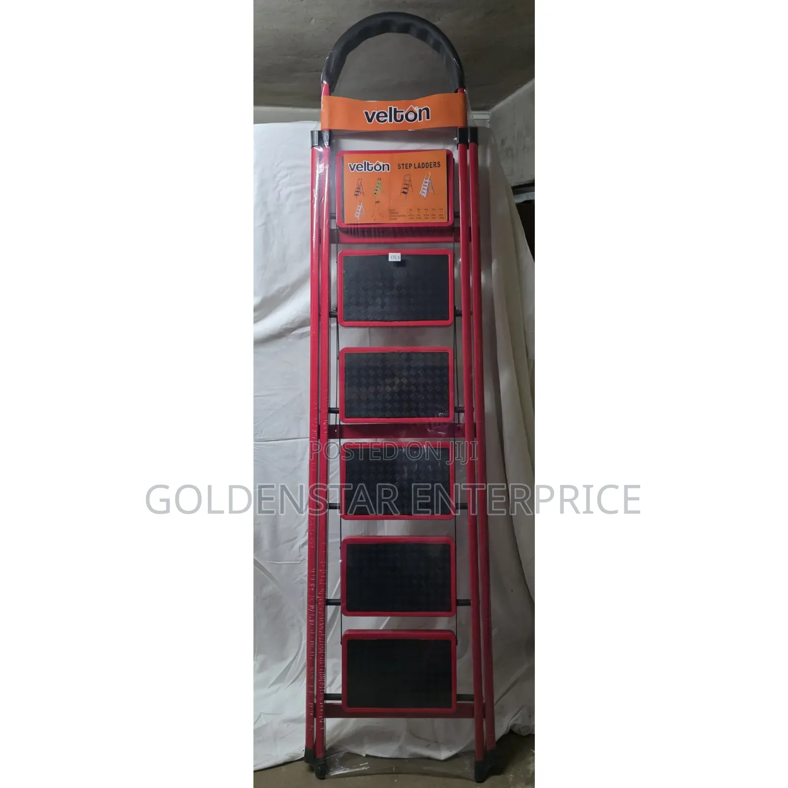 *Velton Red Step Ladders 6-Step Ladder -