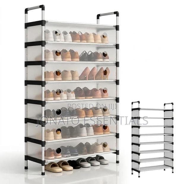 7 Layer Shoe Rack Dustproof Organizer Cabinet - thumbnail 2
