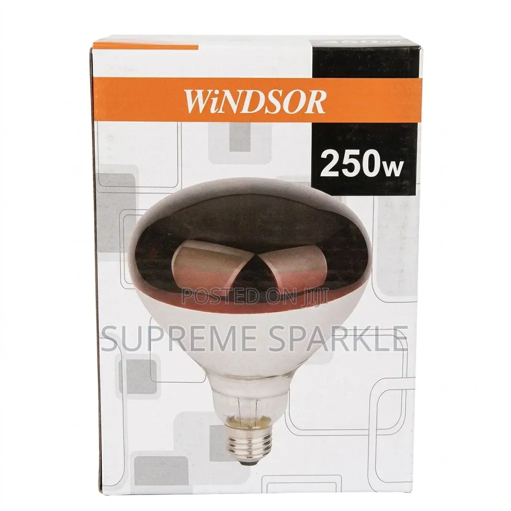 Windsor 250W Infrared Heat Lamp Bulb – Red Heat Bulb.