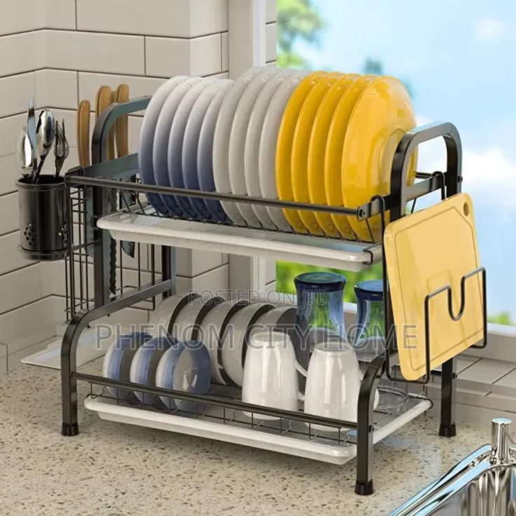 Double Layer Countertop Dish Rack