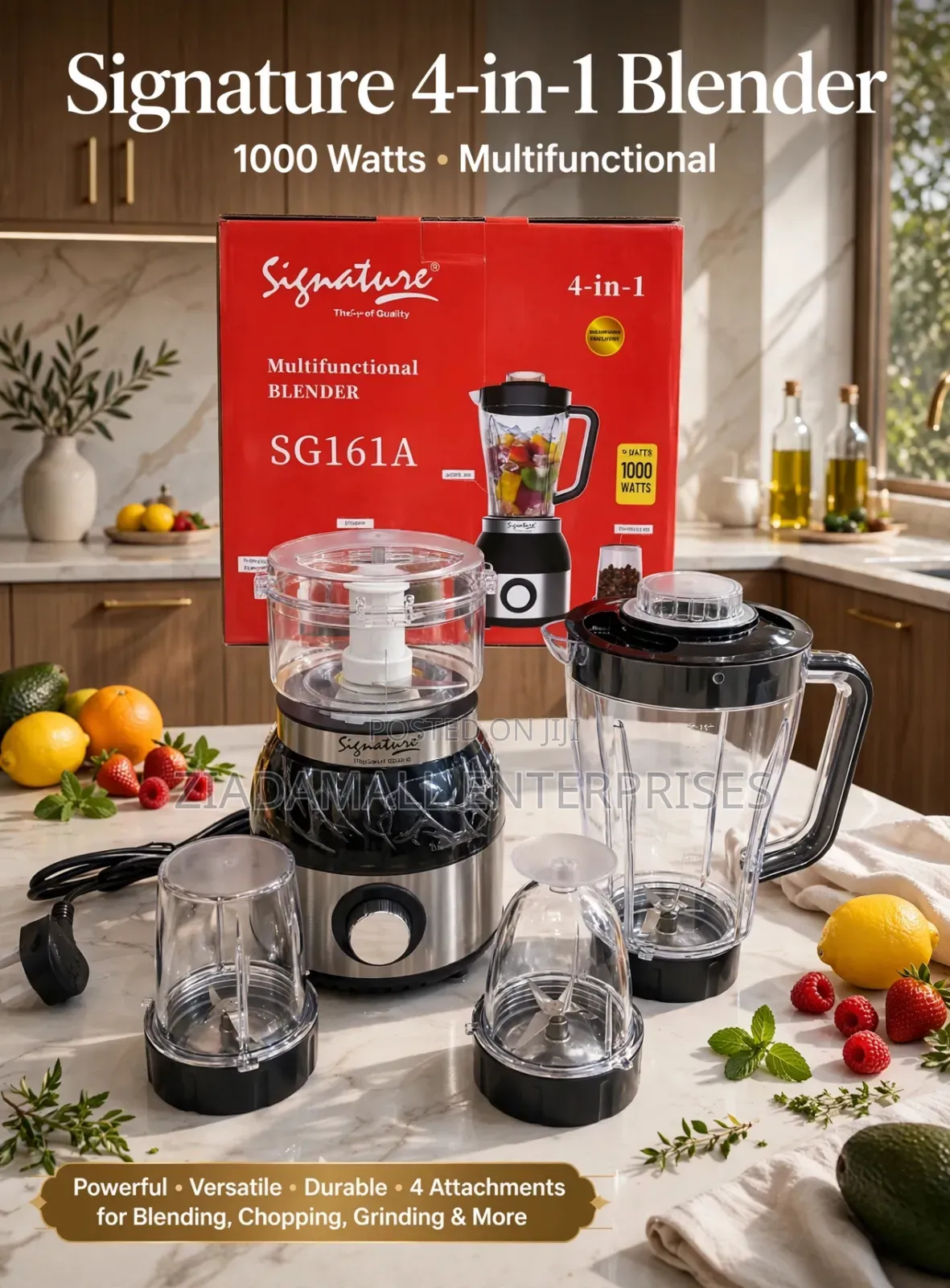 Signature 4-in-1 Blender SG161A 1000W Multifunctional